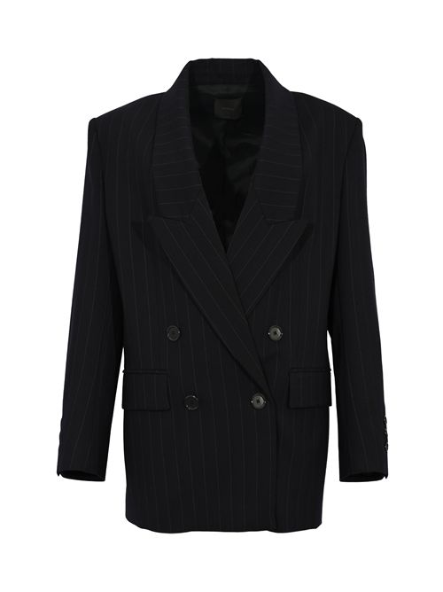 Blazer doppiopetto Rapisardi in lana gessata PINKO | 104508 A2QYEZ1
